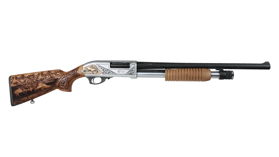 PUMP ACTION 12 Gauge SHOTGUN | Circassian Walnut | 20" 4140 Drilled Steel Barrel | 5 + 1 Magazine Capacity