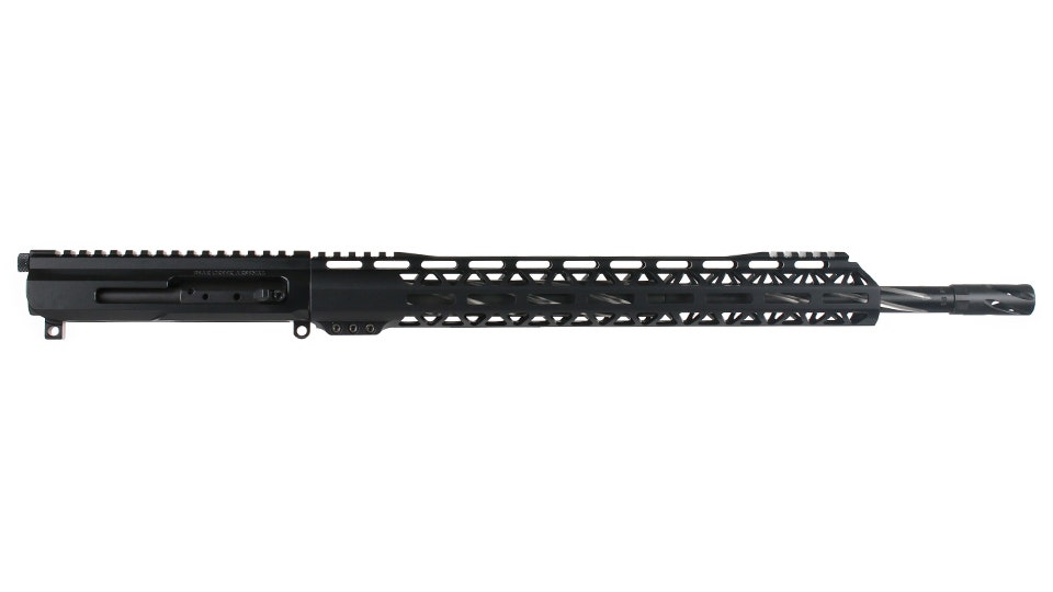 BC-15 | 5.56 NATO Right Side Charging Upper | 18" 416R SS Black Nitride Bear Claw Fluted Heavy Barrel | 1:8 Twist | Mid Length Gas System | 15" MLOK Split Rail| with BCG & Charging Handle