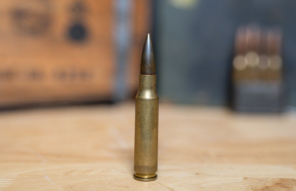 .308 bullet on workbench