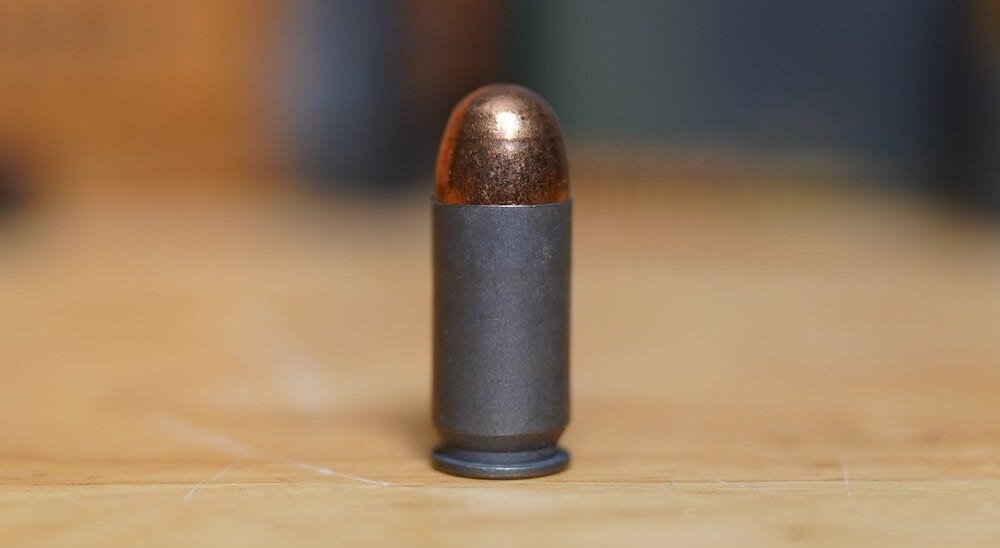 45 acp ammo on workbench