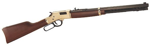 Lever action rifle side view