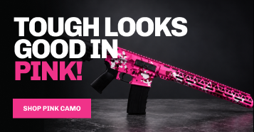 Tough looks good in pink: shop the pink camo 5.56 NATO rifle